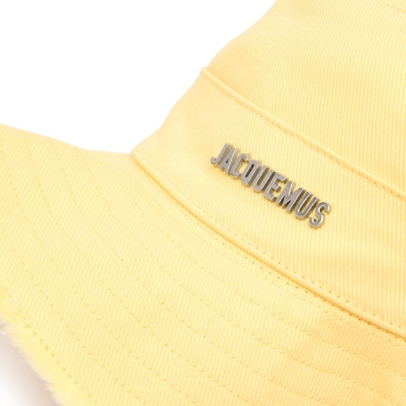 JACQUEMUS Le Bob Artichaut cotton bucket hat Yellow UNIXEX Size 60 L NEW - Picture 2 of 6